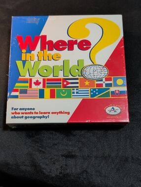 New Still Wrapped Where in the World? Geography Board Game